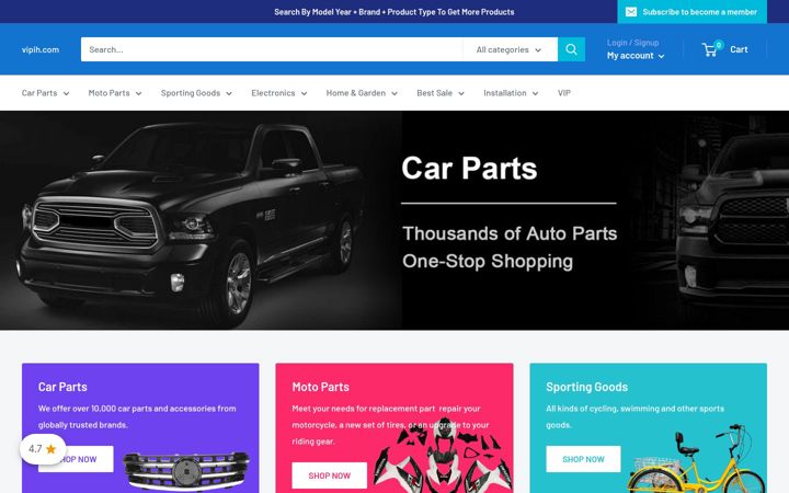 Screenshot of vipih.com