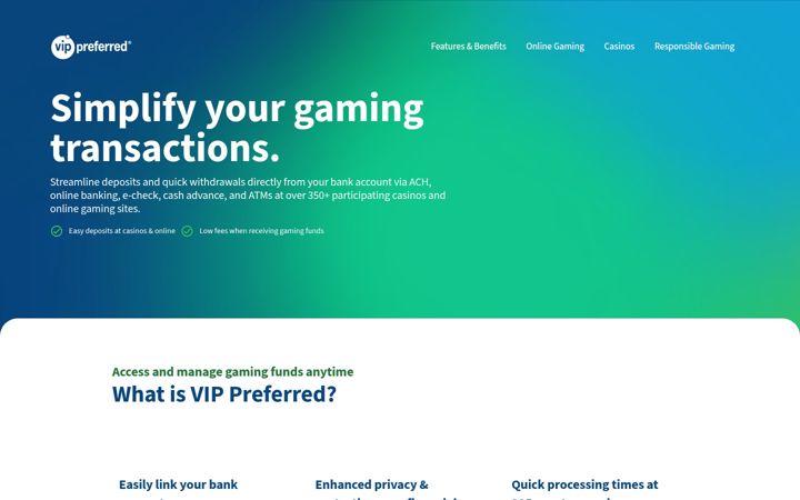 Екранна снимка на vippreferred.com
