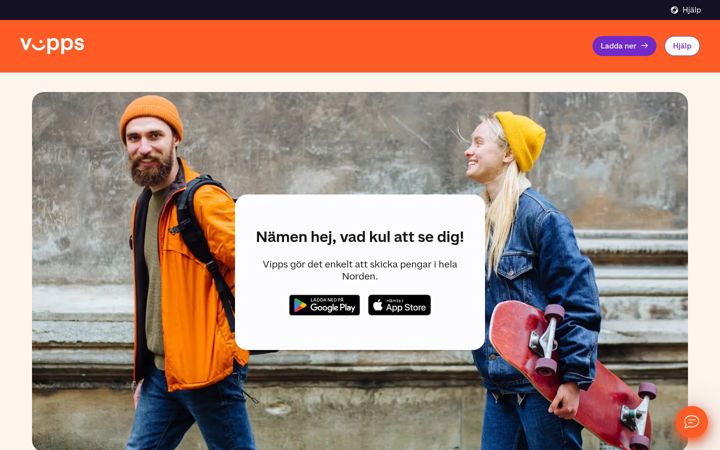 Screenshot of vipps.se