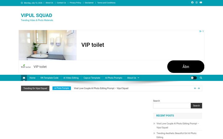 Screenshot di vipulsquad.com