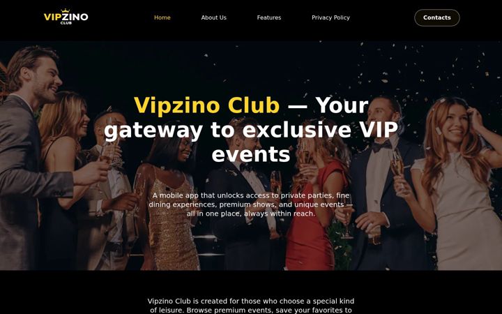 Ekrānuzņēmums no vipzinoclub.org
