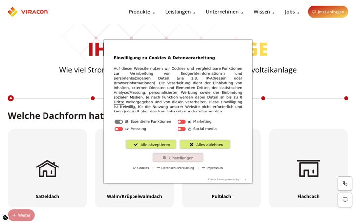 Ekraanipilt saidist viracon.de