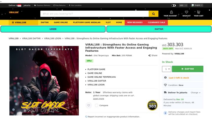 Screenshot of viral188.net
