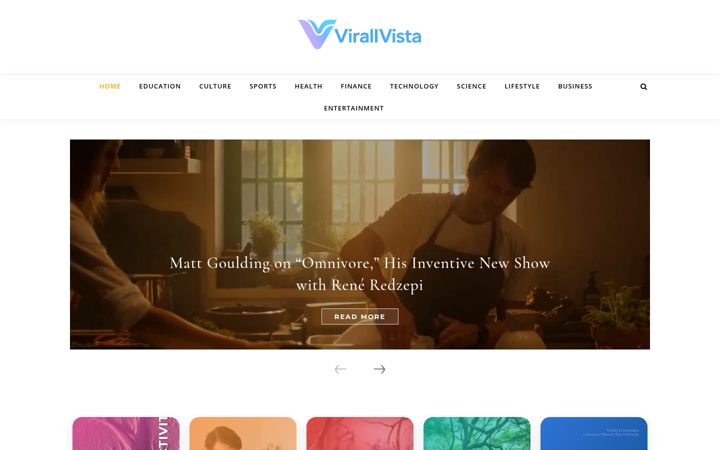 Screenshot of virallvista.com