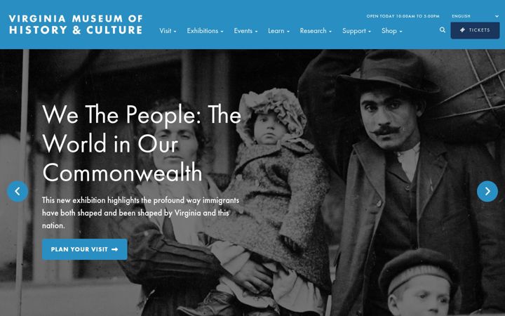 Screenshot of virginiahistory.org