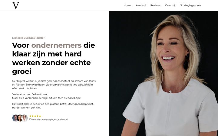 Screenshot του virginieversteegh.nl