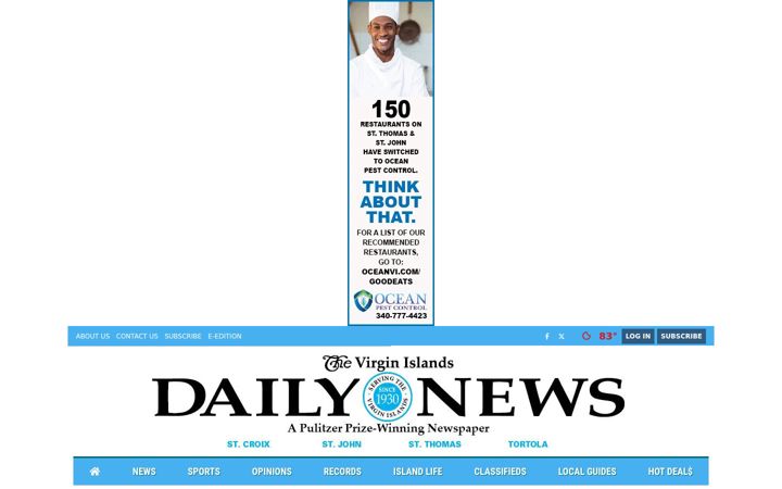 Screenshot of virginislandsdailynews.com