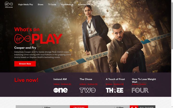 Screenshot of virginmediatelevision.ie