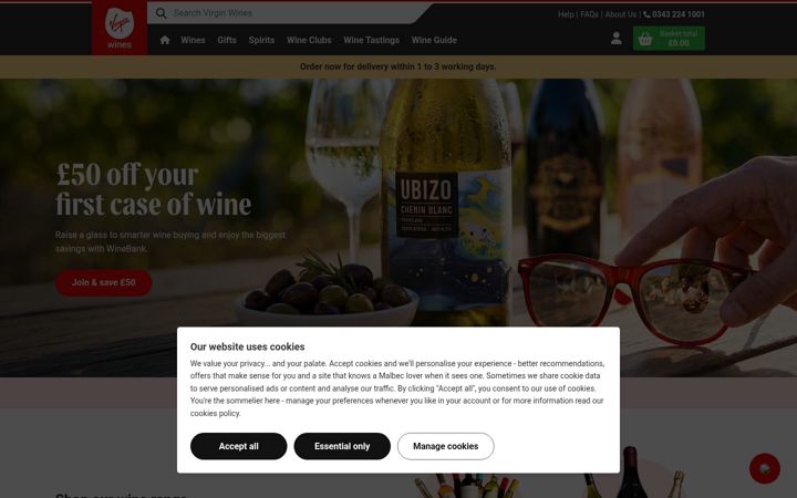 Screenshot of virginwines.co.uk