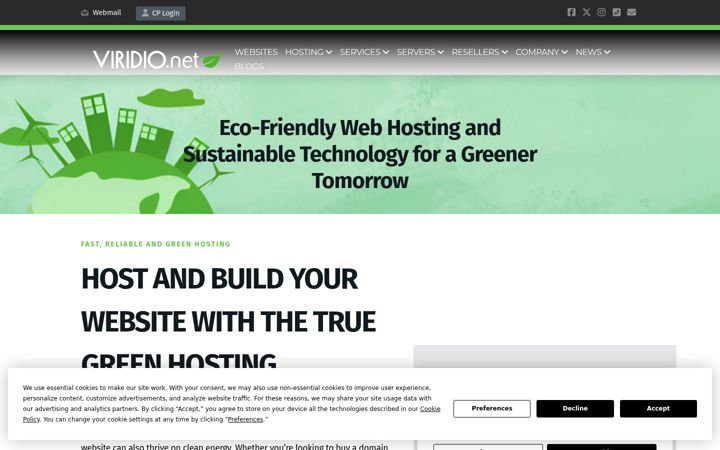 Screenshot ta' viridio.net