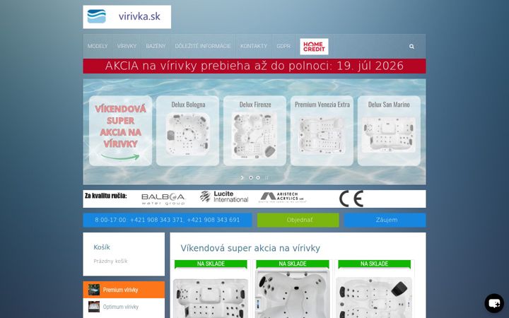Skærmbillede af virivka.sk