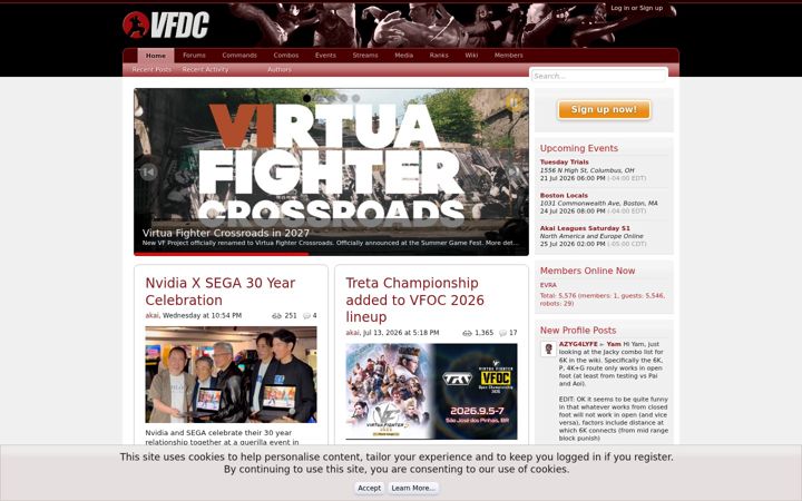 Screenshot of virtuafighter.com