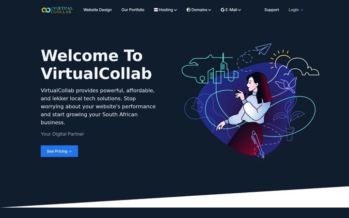 Screenshot of virtualcollab.co.za
