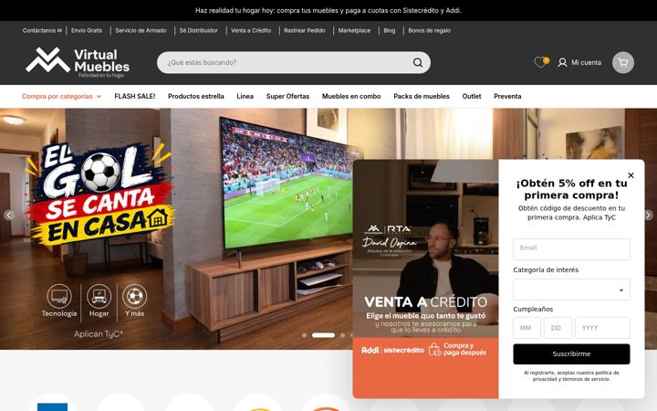 Screenshot of virtualmuebles.com