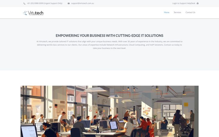 Screenshot of virtutech.com.au