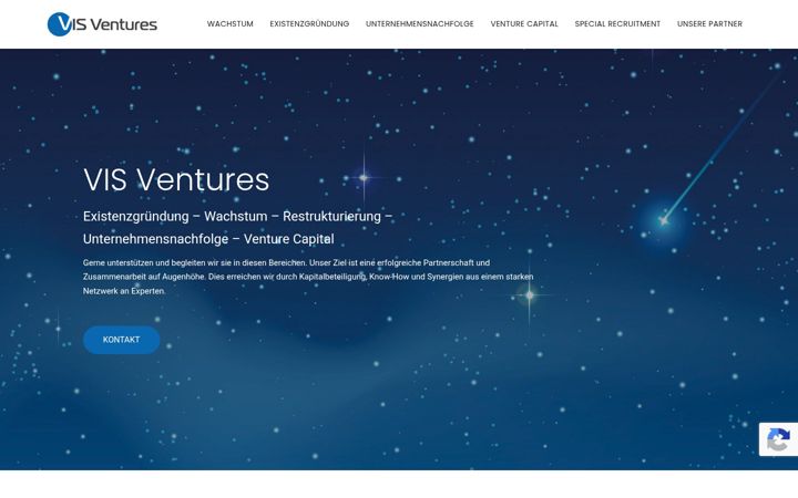 Screenshot stránky vis-ventures.com