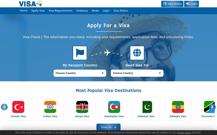 Screenshot von visa-to-travel.com