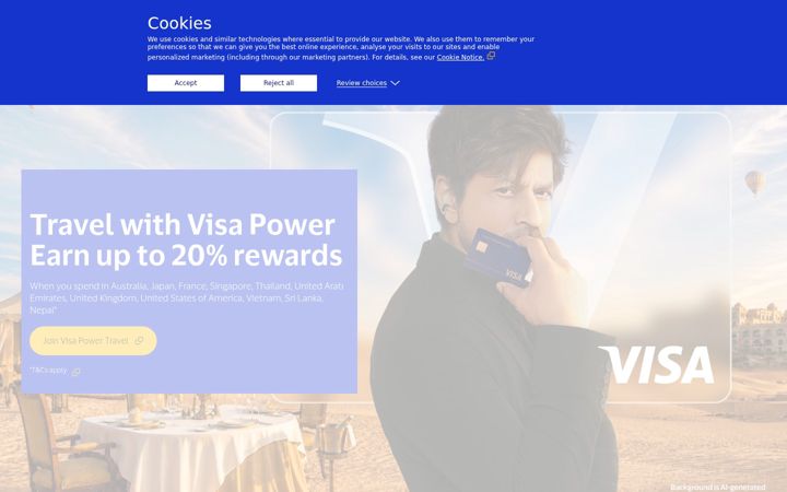 Skærmbillede af visa.co.in