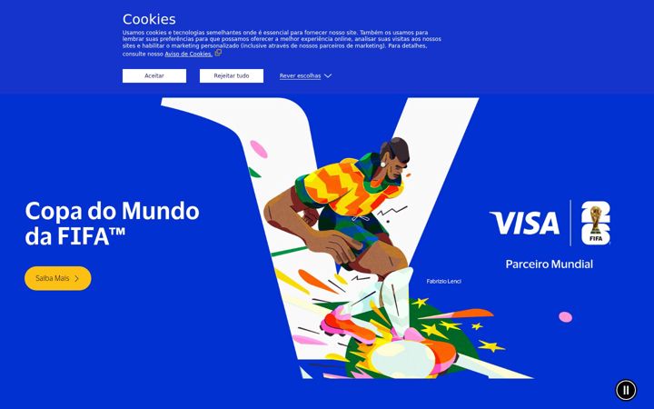 Captura de pantalla de visa.com.br