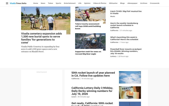 Screenshot of visaliatimesdelta.com