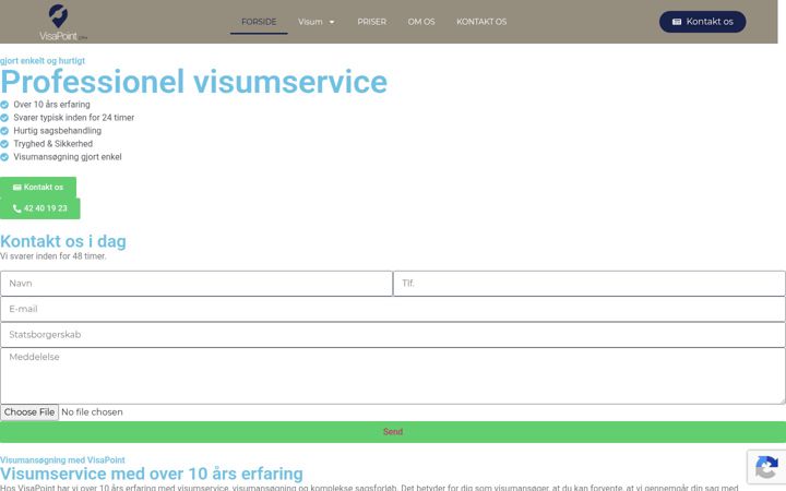 Zrzut ekranu visapointcph.dk