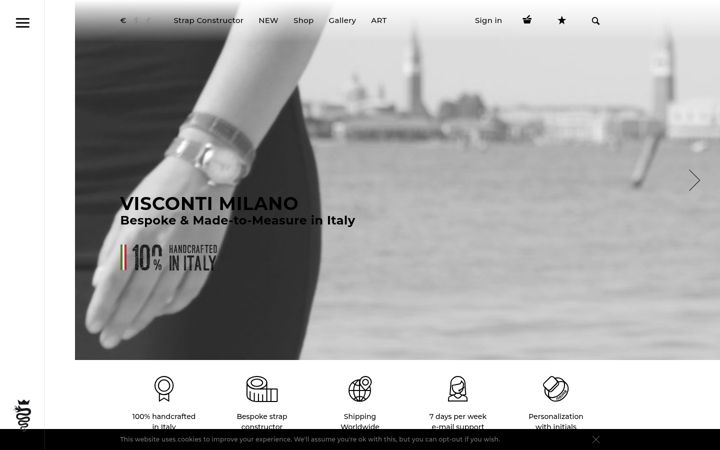 Screenshot of viscontimilano.com