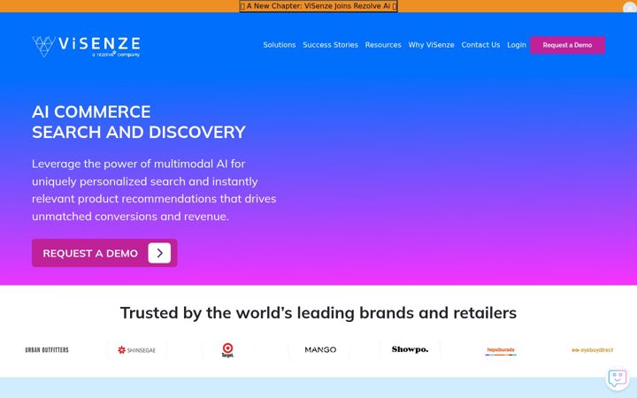 Zrzut ekranu visenze.com