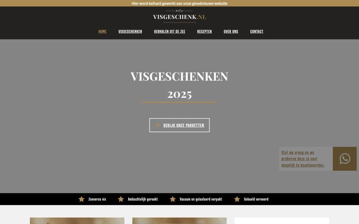 Posnetek zaslona visgeschenk.nl