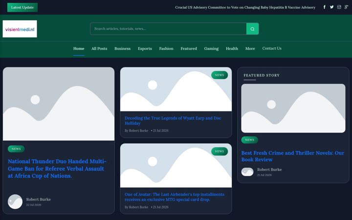 Screenshot of visienlmedia.nl