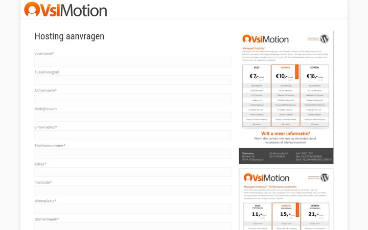 Screenshot of visimotion.nl