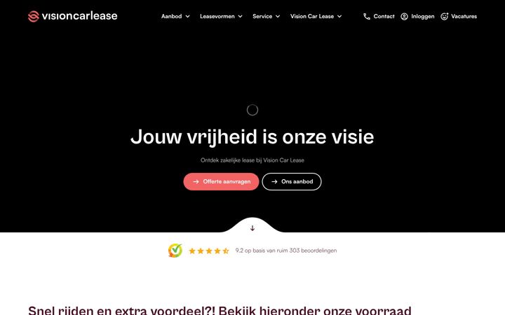 Screenshot ta' visioncarlease.com