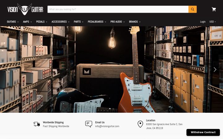 Екранна снимка на visionguitar.com