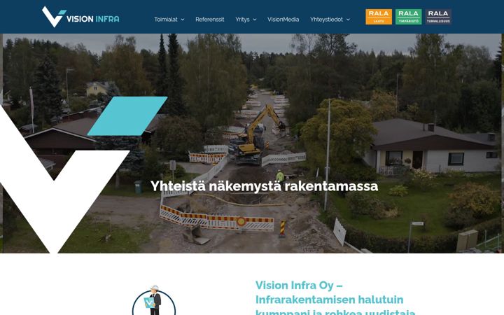 Captura de pantalla de visioninfra.fi