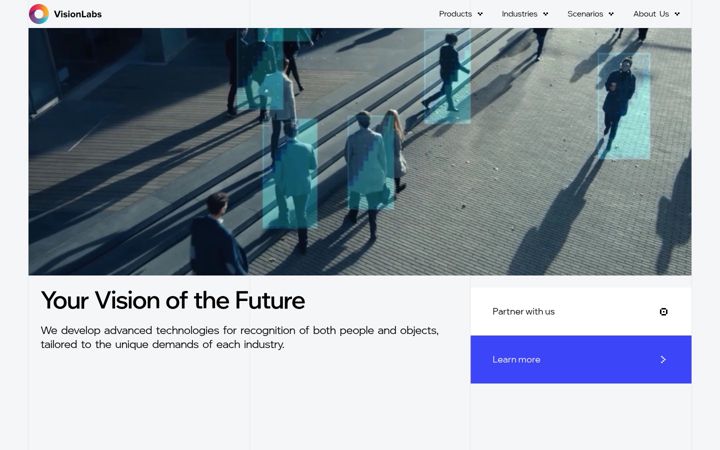 Screenshot of visionlabs.ai