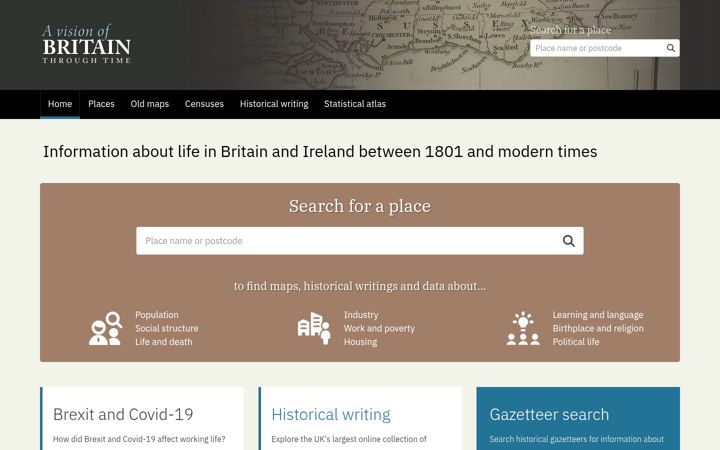 Screenshot of visionofbritain.org.uk