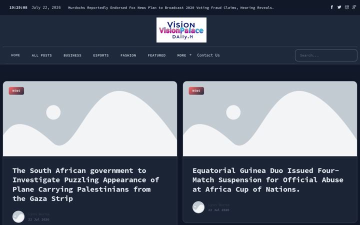 Screenshot of visionpalacedaily.nl