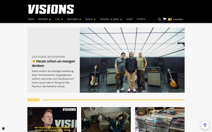 Screenshot του visions.de