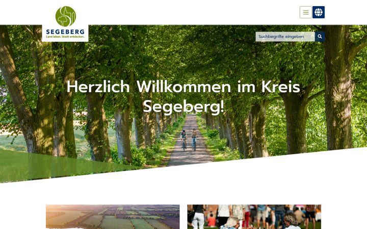 Skjermbilde av visit-segeberg.de