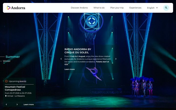 Screenshot of visitandorra.com
