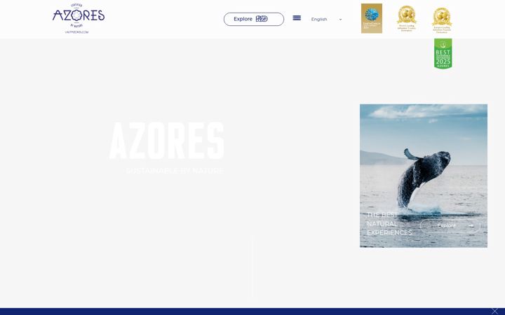 Screenshot of visitazores.com