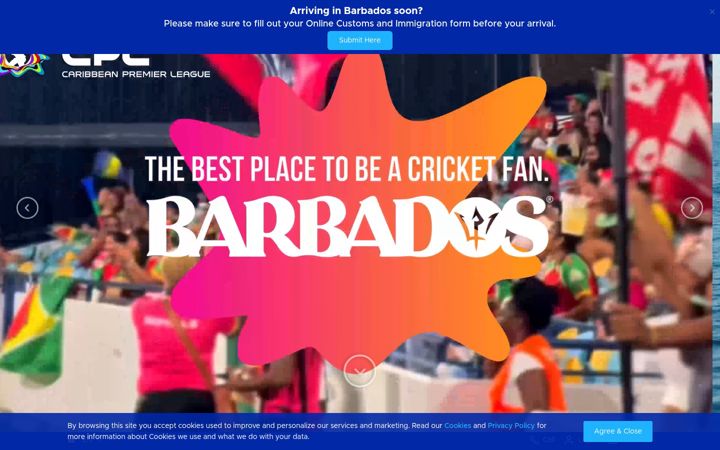 Screenshot of visitbarbados.org