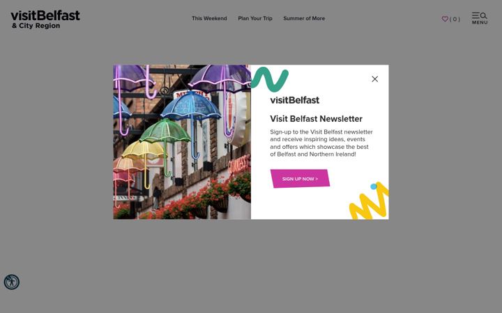 Screenshot of visitbelfast.com