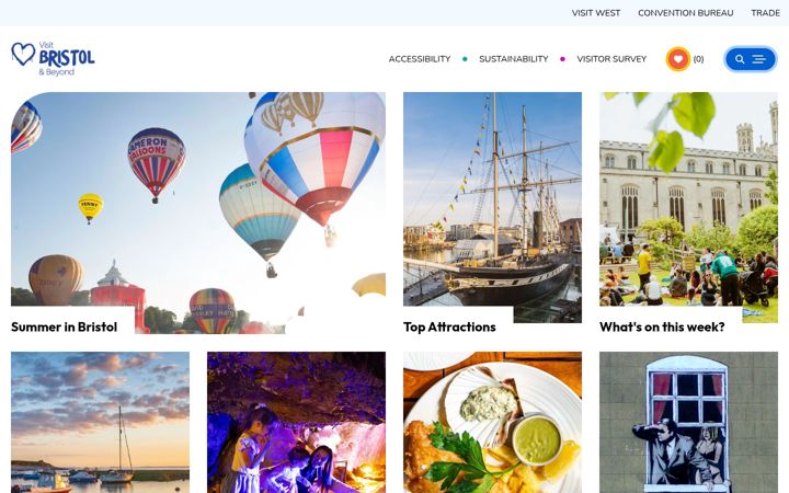 Screenshot of visitbristol.co.uk