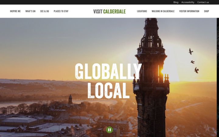 Screenshot of visitcalderdale.com