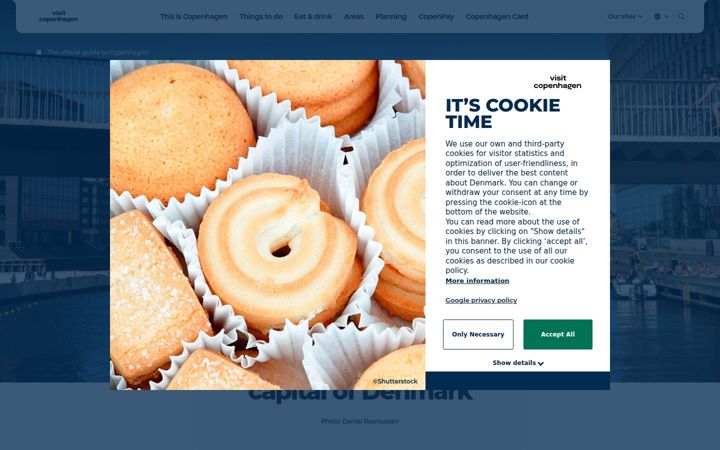 Screenshot of visitcopenhagen.com