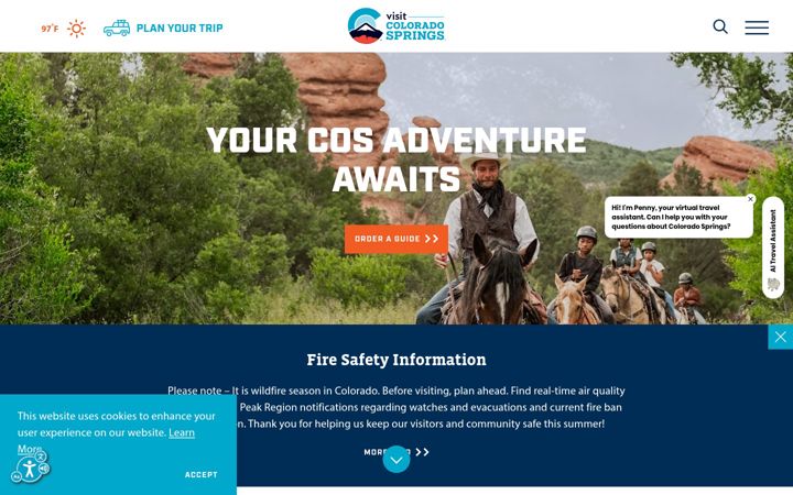 Screenshot of visitcos.com