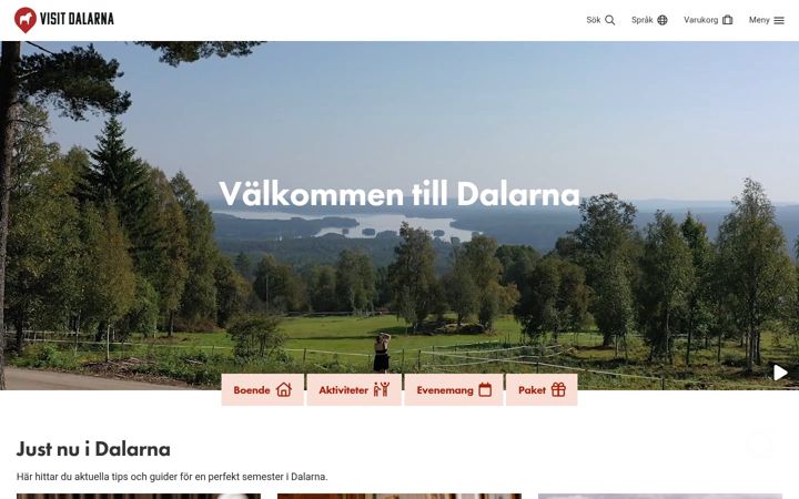 Screenshot of visitdalarna.se