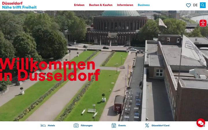 Screenshot of visitduesseldorf.de