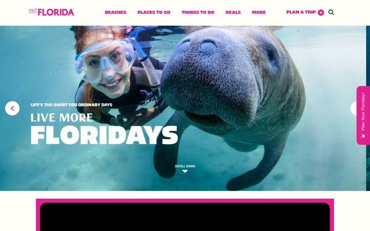 Capture d'écran de visitflorida.com