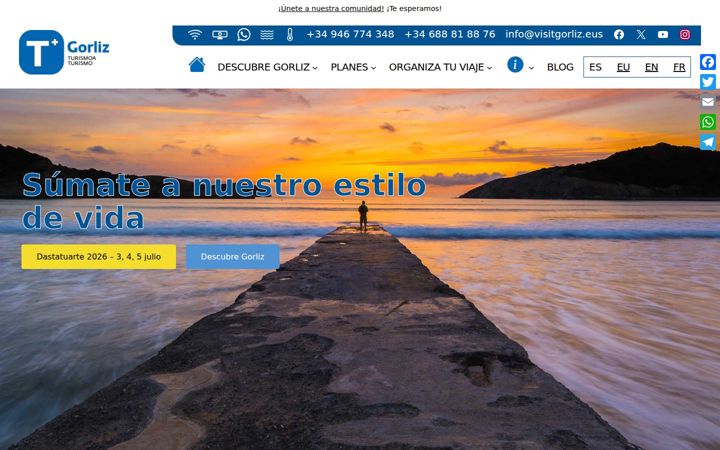 Screenshot of visitgorliz.eus